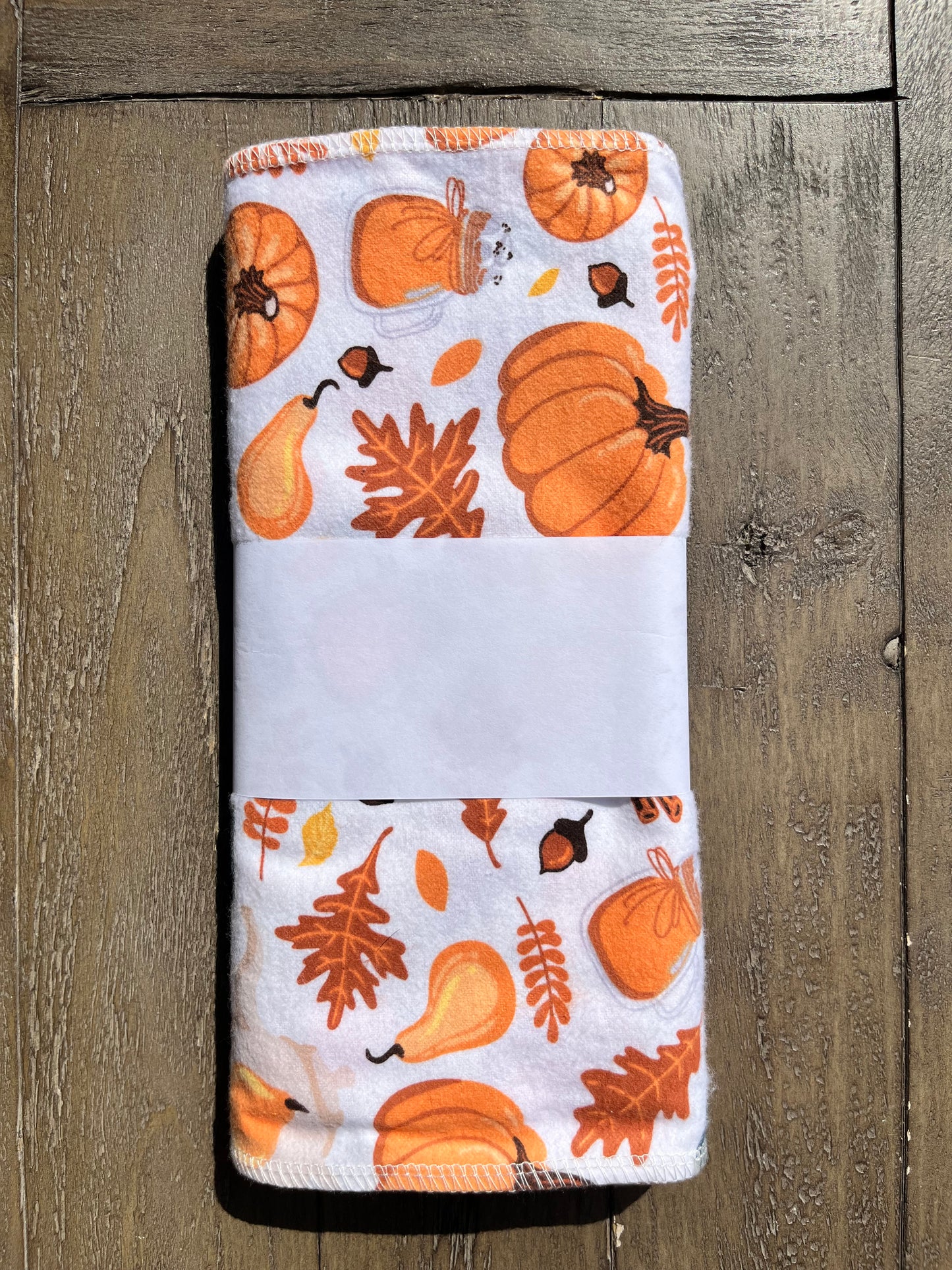 Fall Pumpkin Set of 12 One Ply Non-Paper Towels 10x12